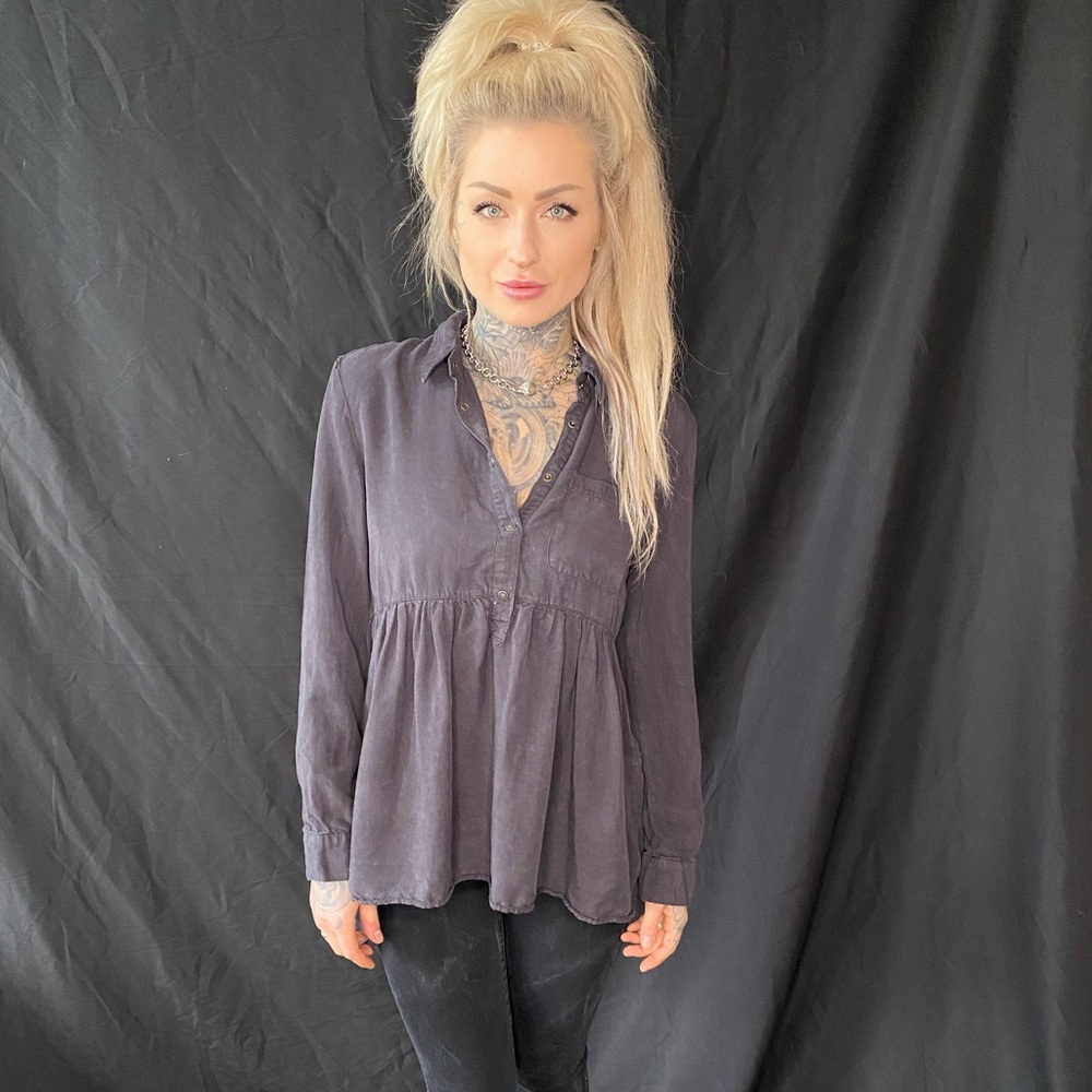 Babydoll button down blouse